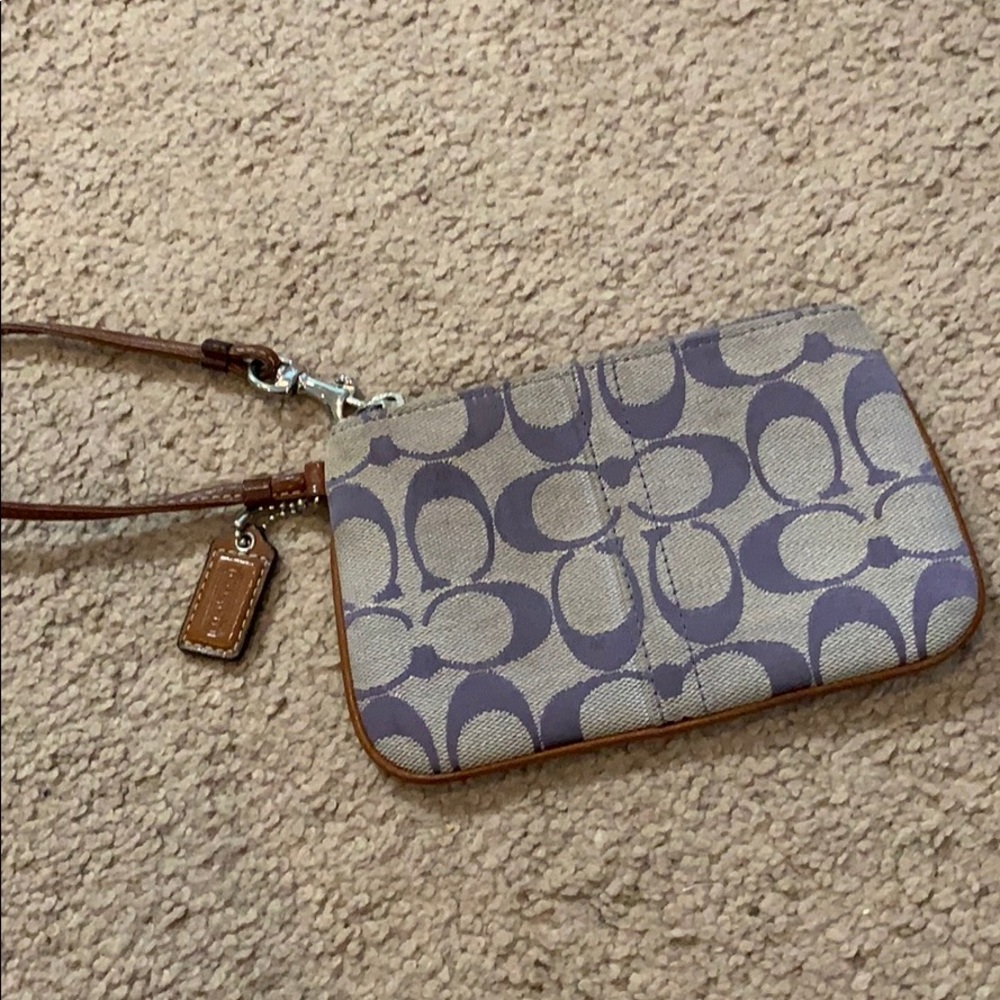 Coach Purple Wristlet